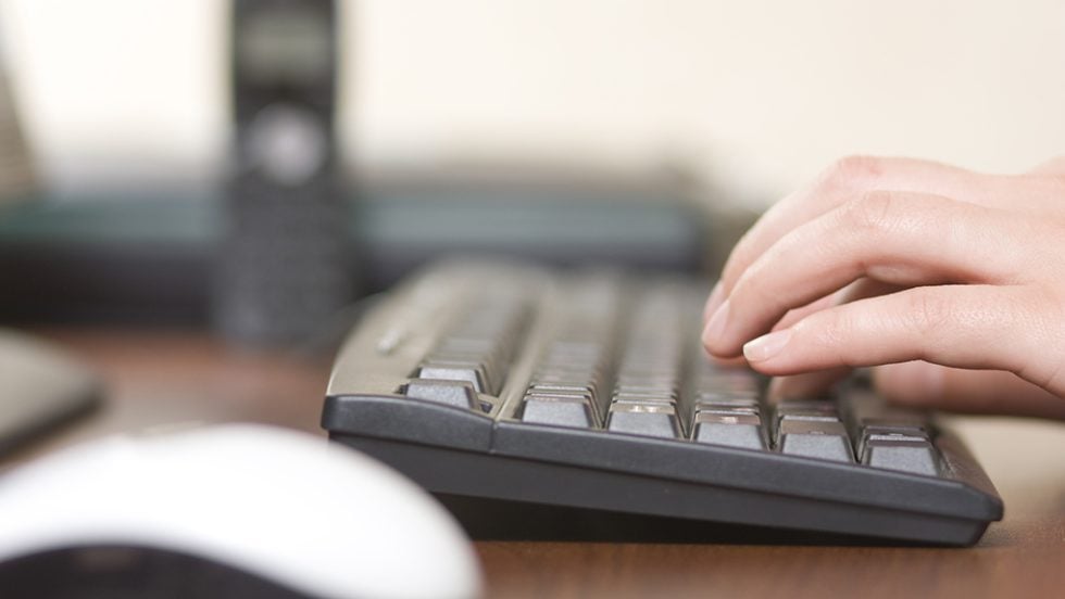 computer working